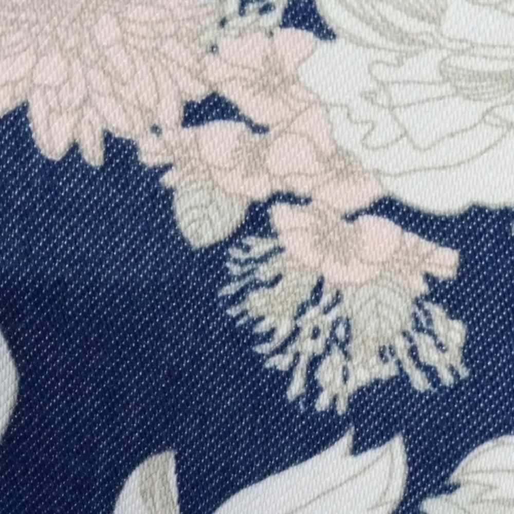 Faded Glory Blue and Cream Cropped Floral Jeggings - Picture 3 of 7
